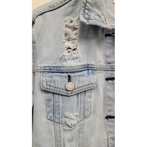 Pacsun‎ distressed denim Jacket Small - Picture 7 of 10